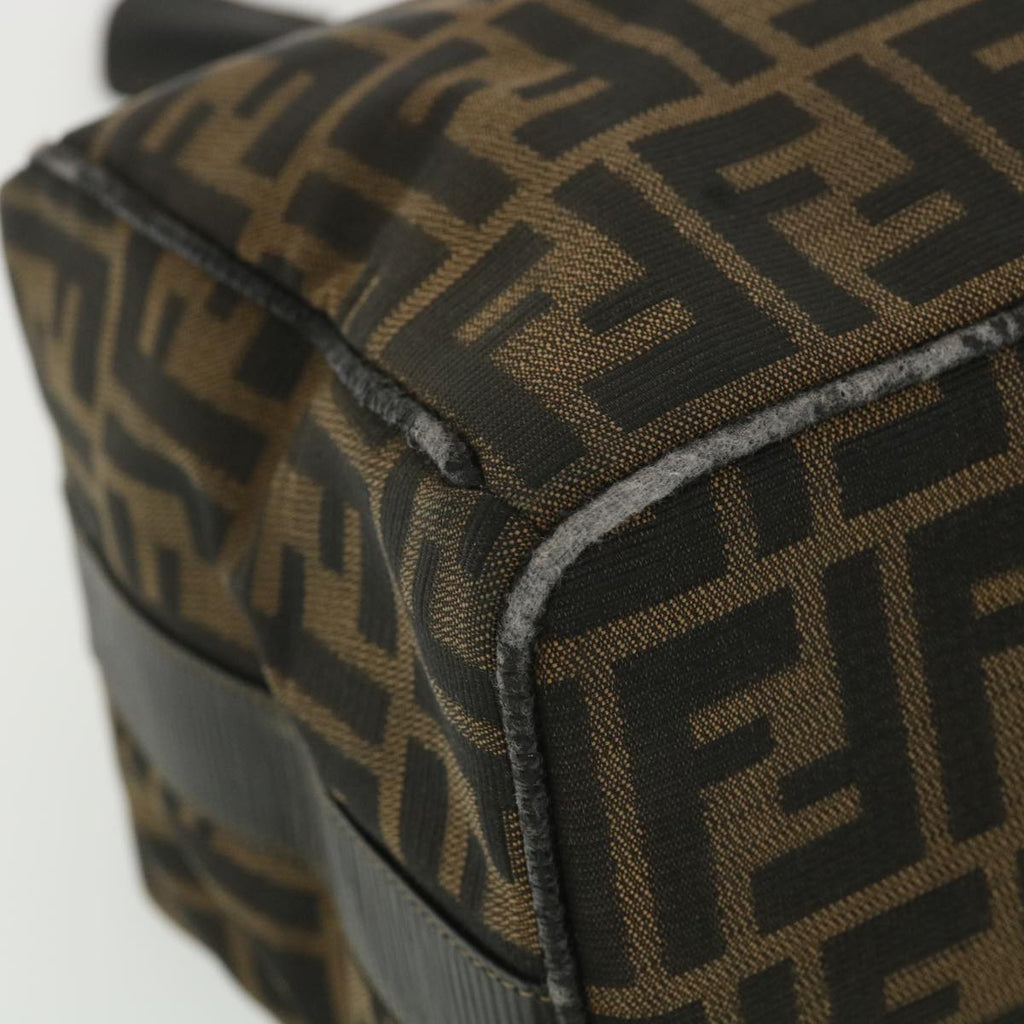 FENDI Zucca Canvas Hand Bag Black Brown bs4420