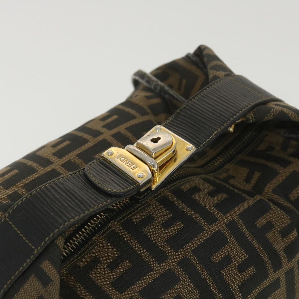 FENDI Zucca Canvas Hand Bag Black Brown bs4420