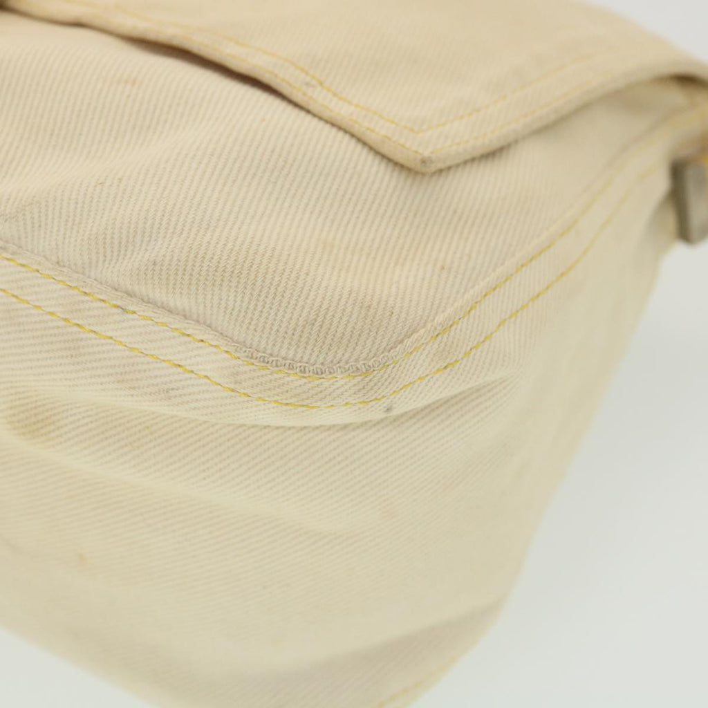 FENDI Mamma Baguette Shoulder Bag Canvas Beige 2305.26325.008 bs4424