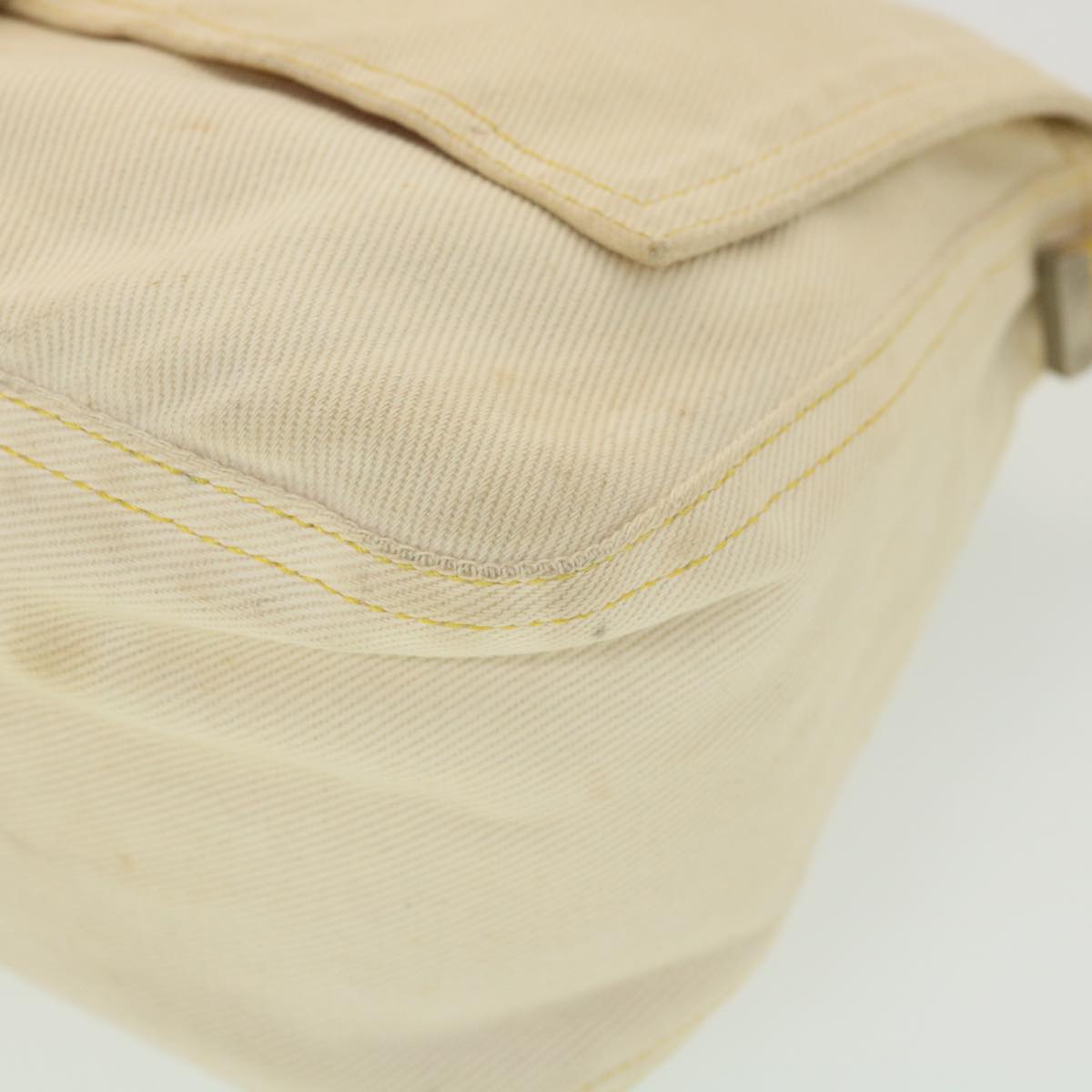 FENDI Mamma Baguette Shoulder Bag Canvas Beige 2305.26325.008 bs4424