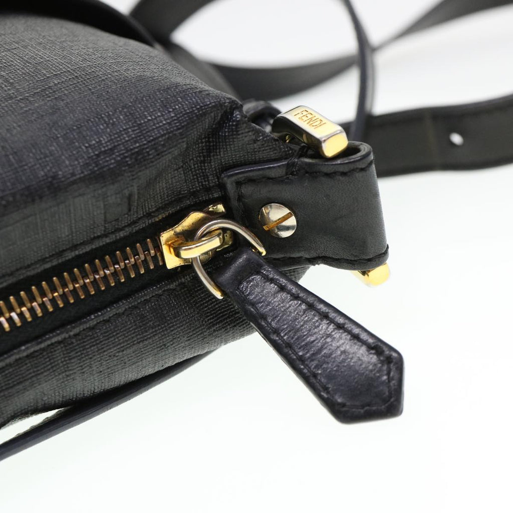 FENDI Zucchino Canvas Shoulder Bag Black 8BT206-FB5 129-2580 bs4435