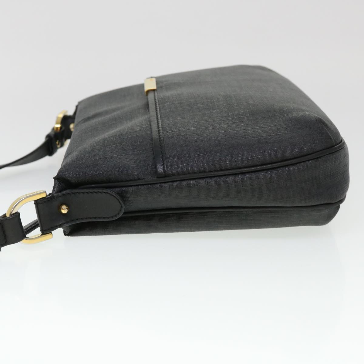 FENDI Zucchino Canvas Shoulder Bag Black 8BT206-FB5 129-2580 bs4435