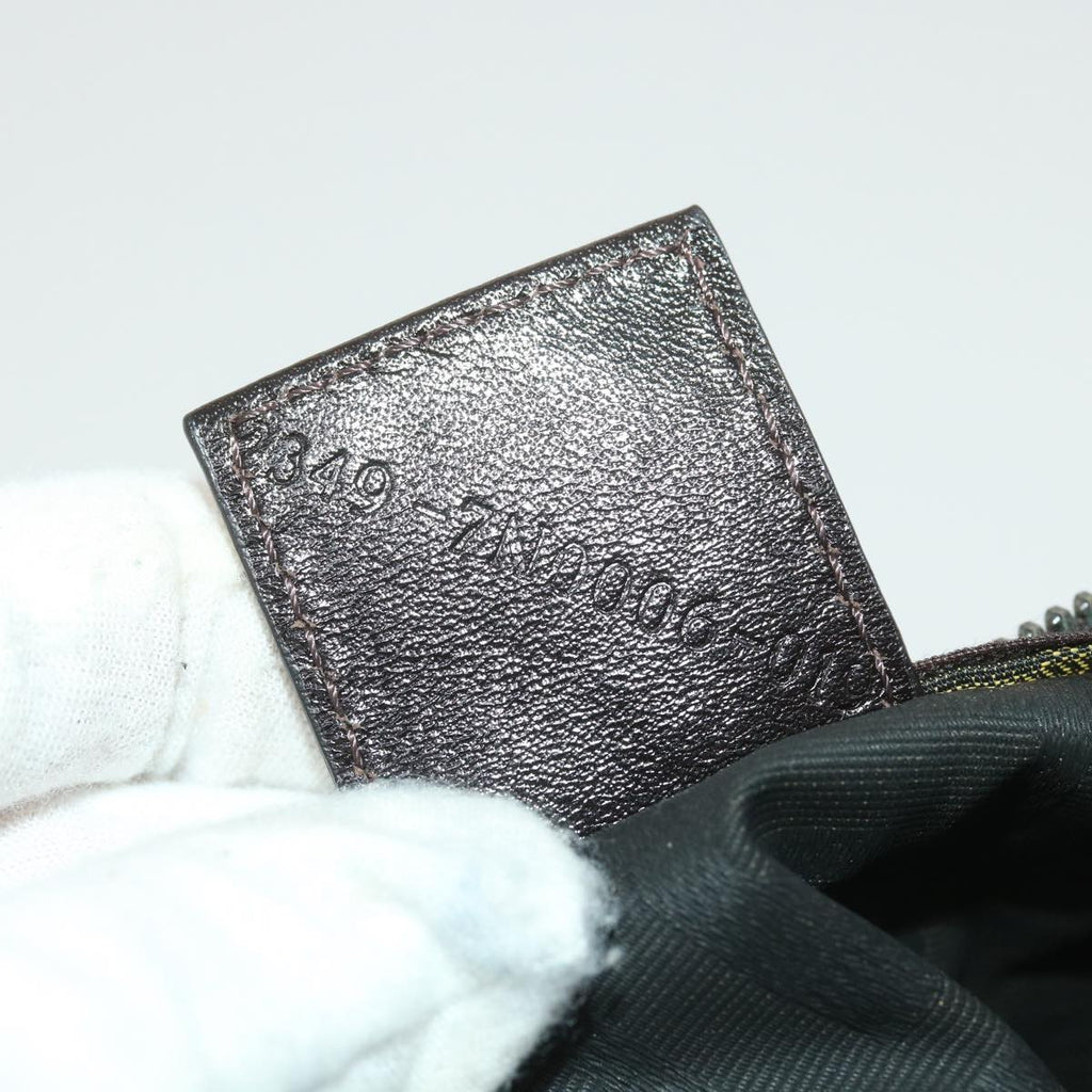 FENDI Zucca Canvas Pouch Nylon 2Set Black Brown bs4582