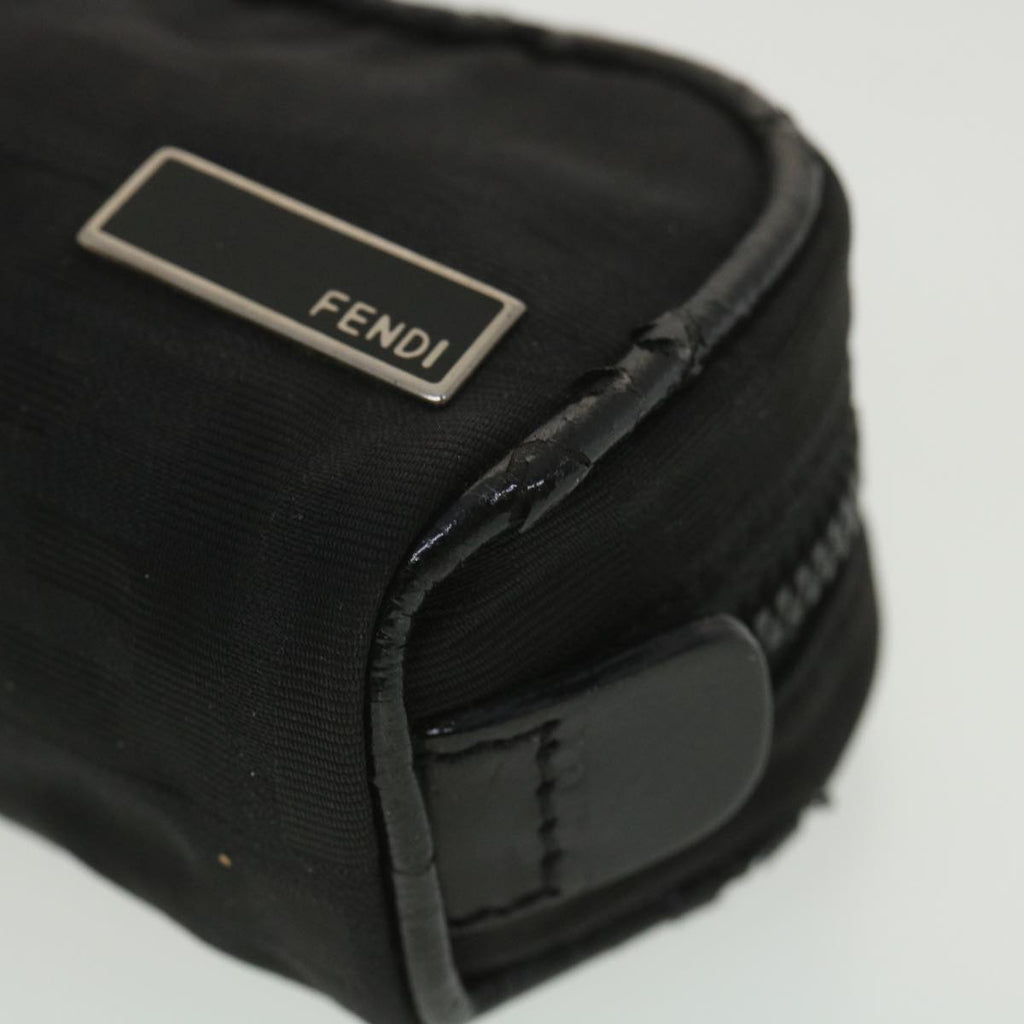FENDI Zucca Canvas Pouch Nylon 2Set Black Brown bs4582