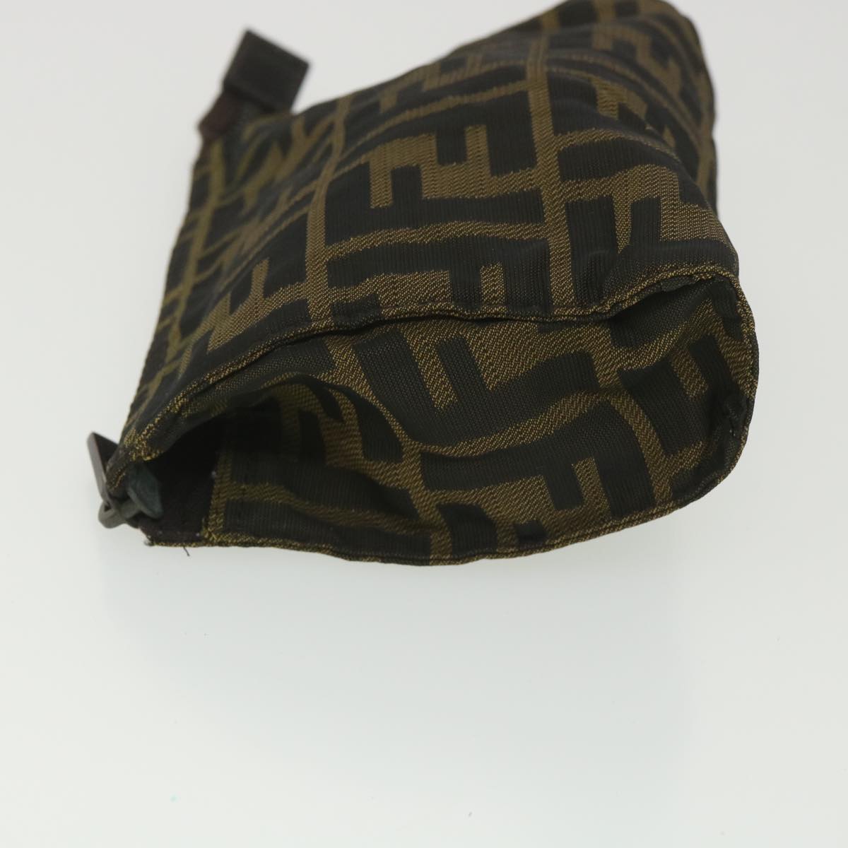 FENDI Zucca Canvas Pouch Nylon 2Set Black Brown bs4582