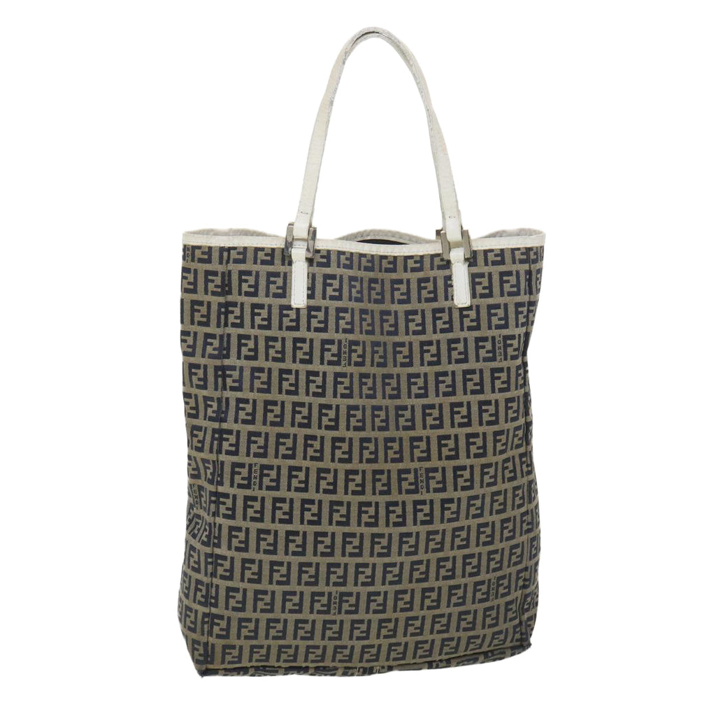 FENDI Zucchino Canvas Tote Bag Navy 3677 8BH006 028 bs4584