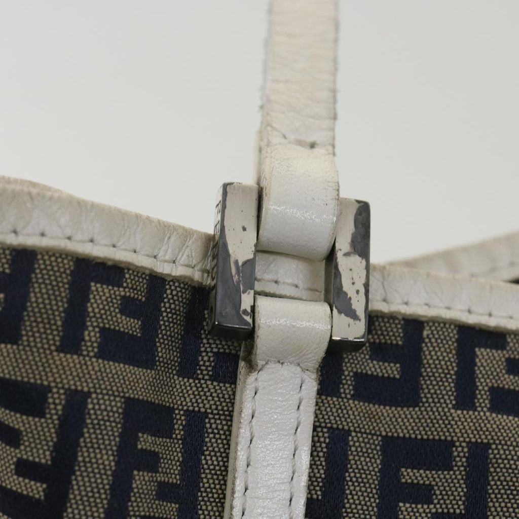 FENDI Zucchino Canvas Tote Bag Navy 3677 8BH006 028 bs4584