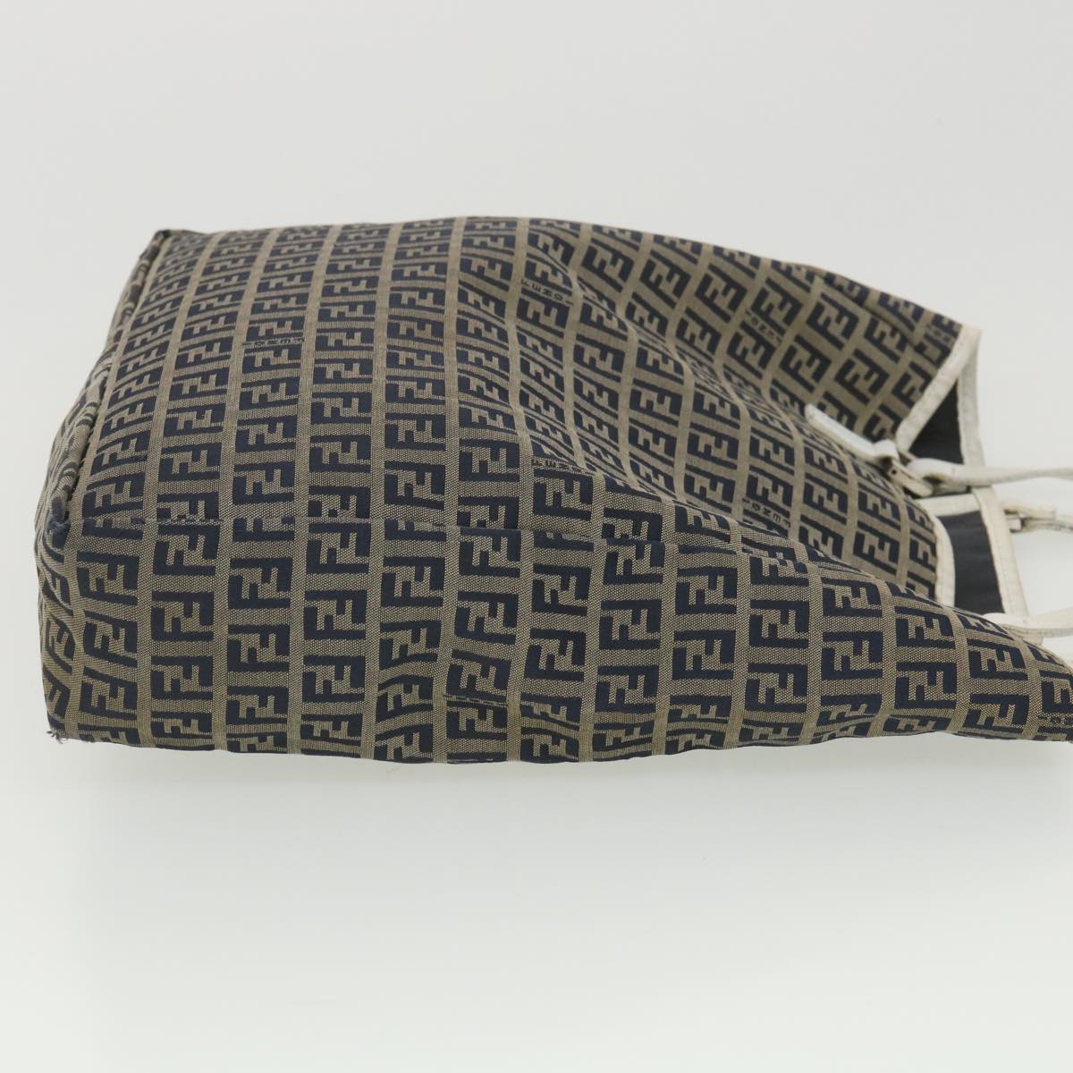 FENDI Zucchino Canvas Tote Bag Navy 3677 8BH006 028 bs4584