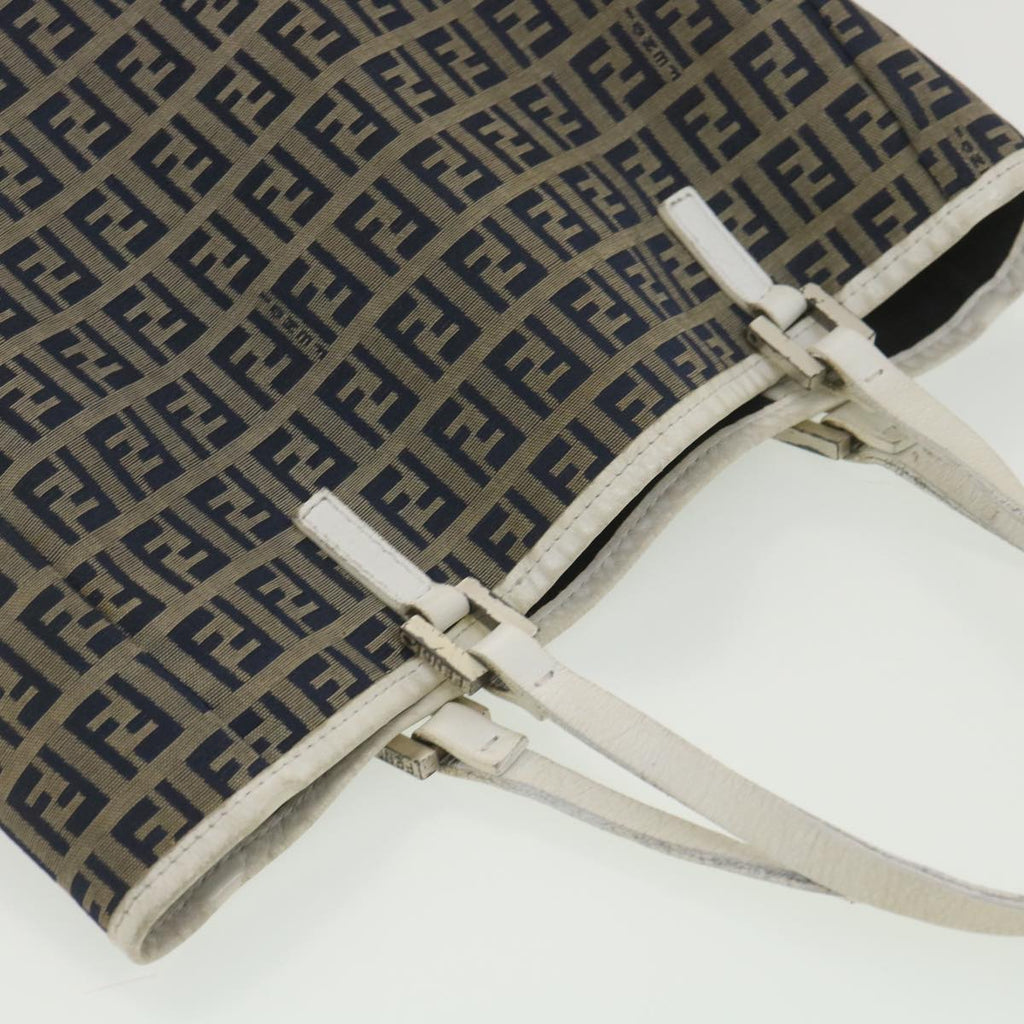 FENDI Zucchino Canvas Tote Bag Navy 3677 8BH006 028 bs4584