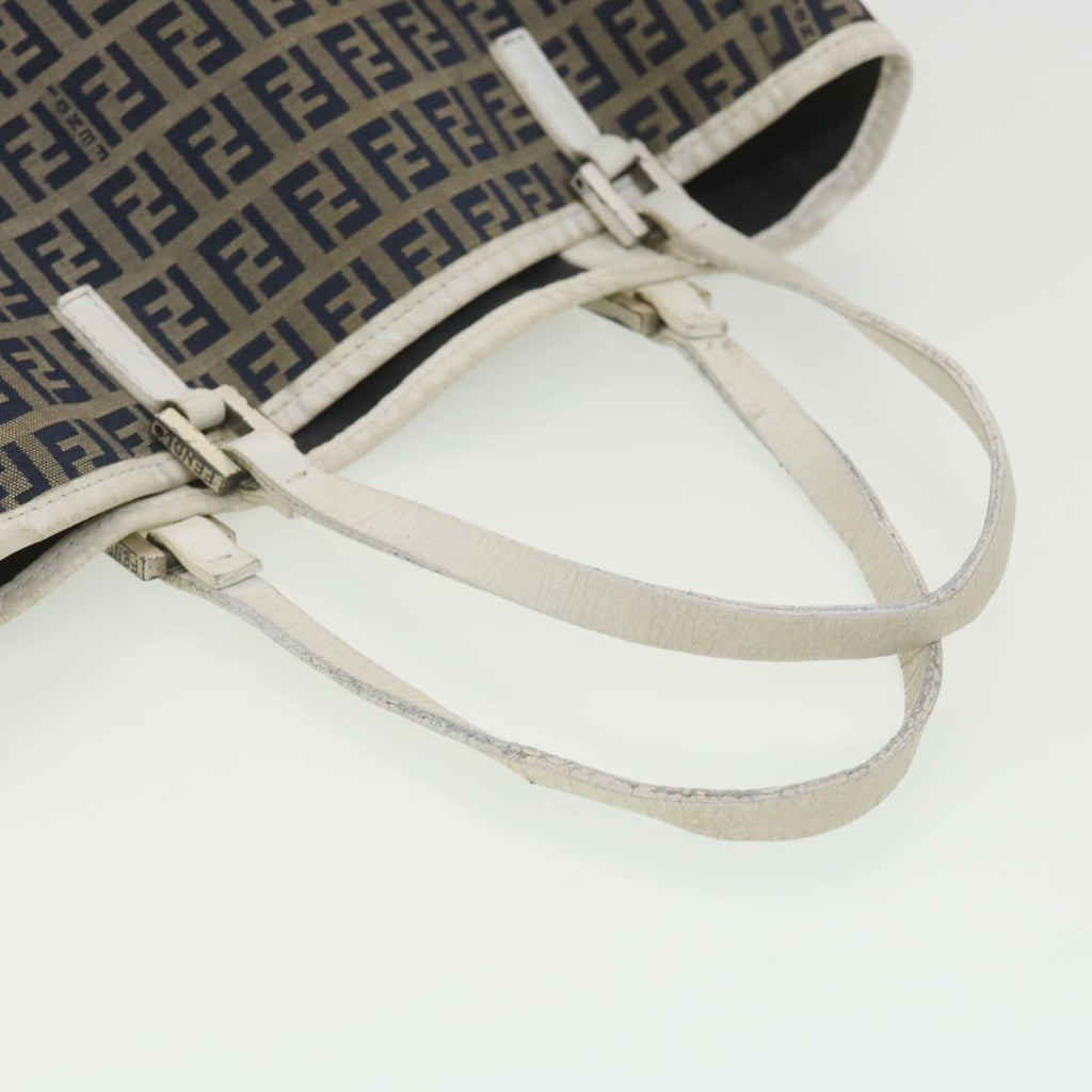 FENDI Zucchino Canvas Tote Bag Navy 3677 8BH006 028 bs4584