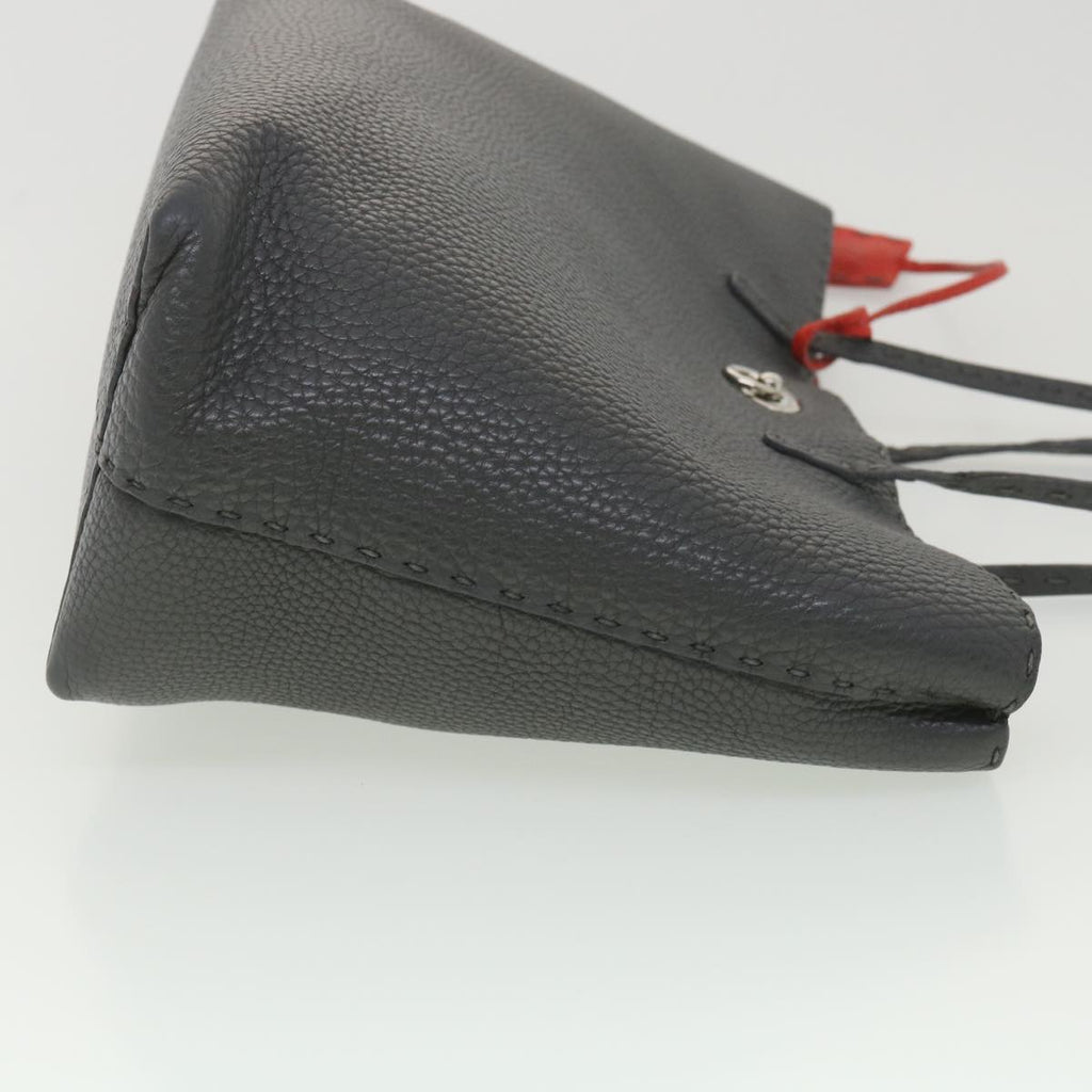 FENDI Celeria Tote Bag Leather Gray bs4608