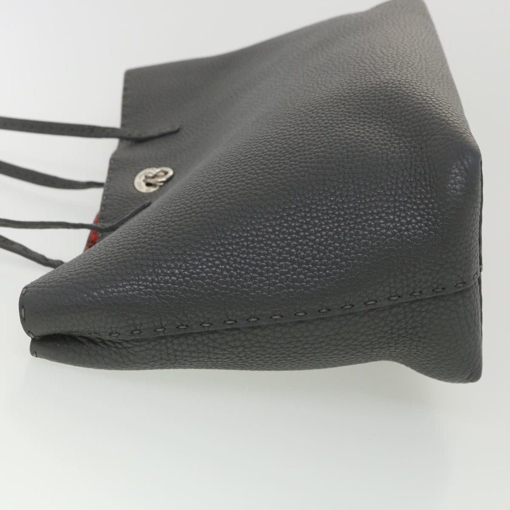 FENDI Celeria Tote Bag Leather Gray bs4608