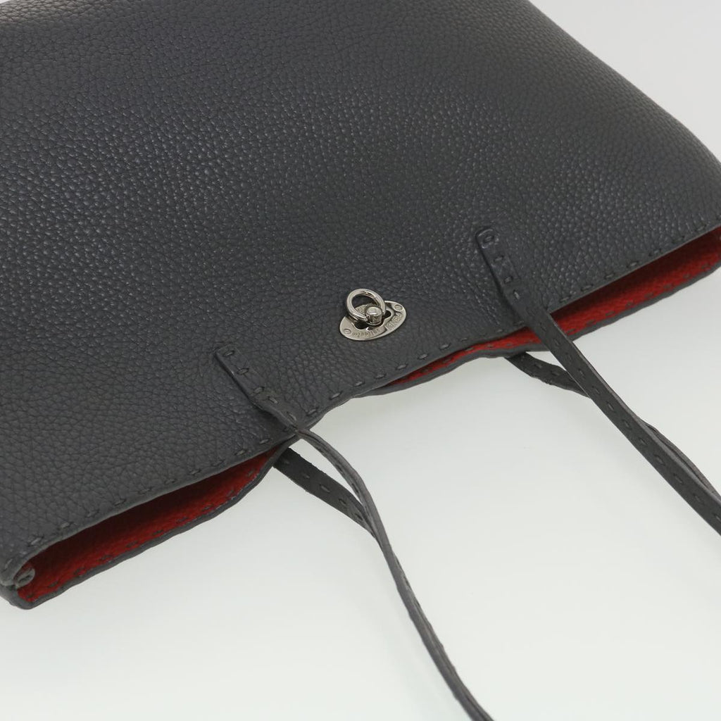 FENDI Celeria Tote Bag Leather Gray bs4608