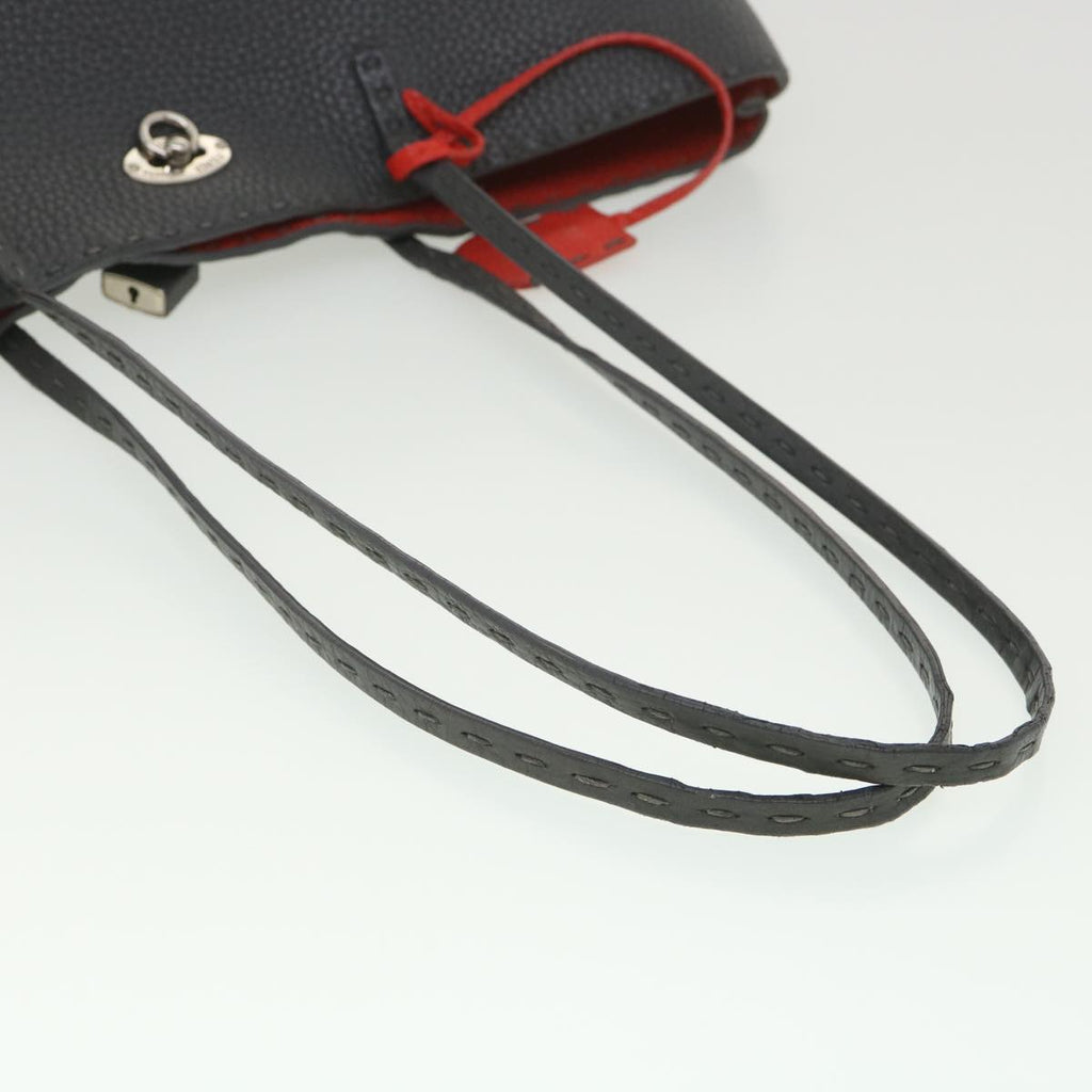 FENDI Celeria Tote Bag Leather Gray bs4608