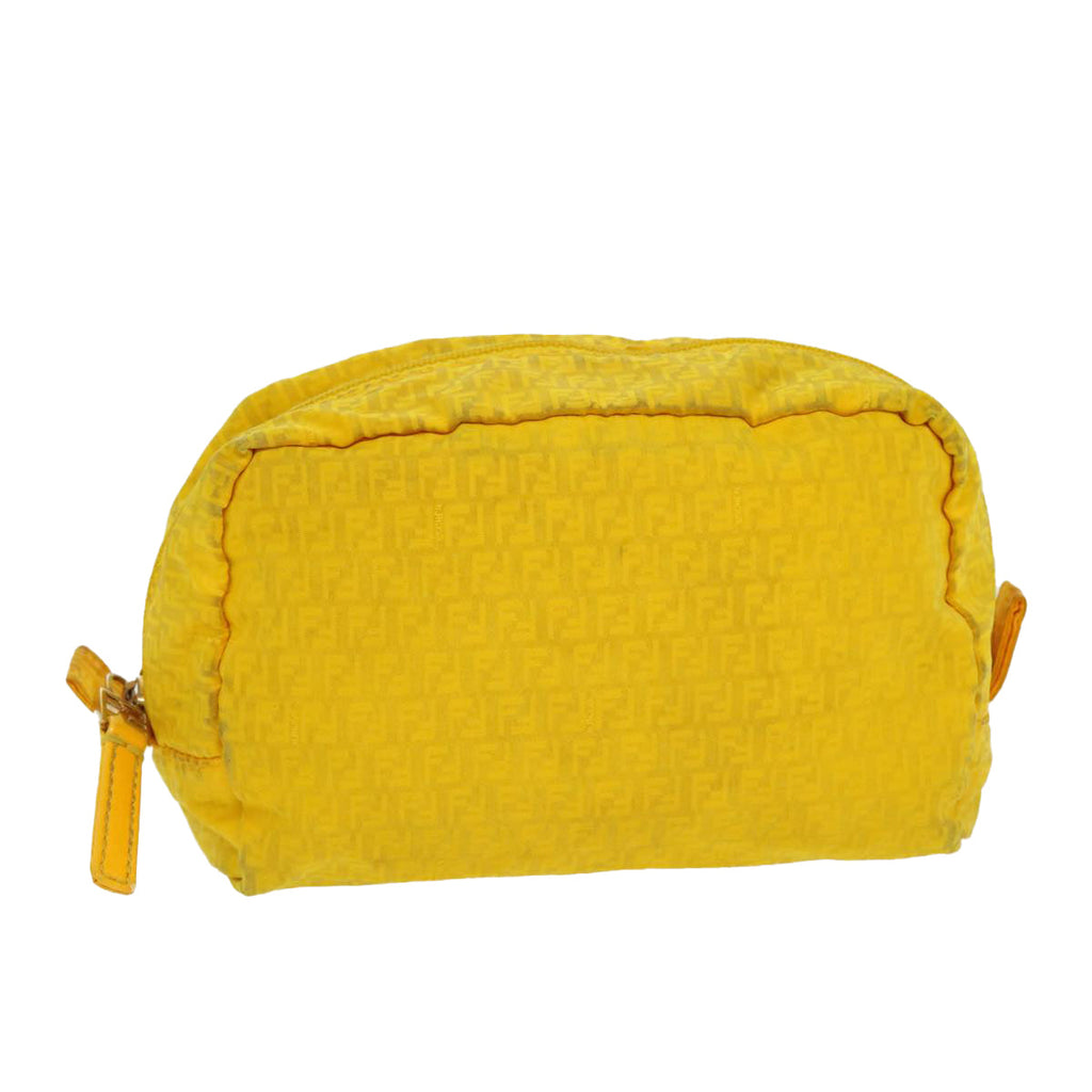 FENDI Zucchino Canvas Pouch Yellow bs4618
