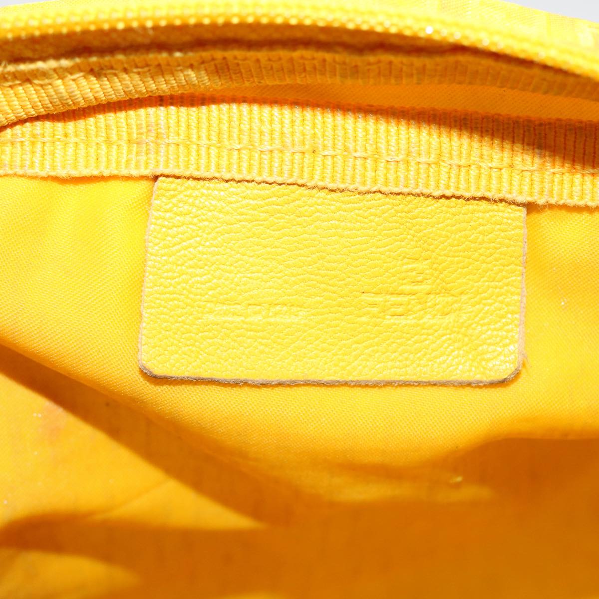 FENDI Zucchino Canvas Pouch Yellow bs4618