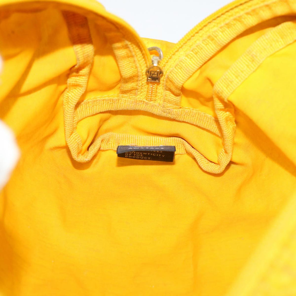 FENDI Zucchino Canvas Pouch Yellow bs4618
