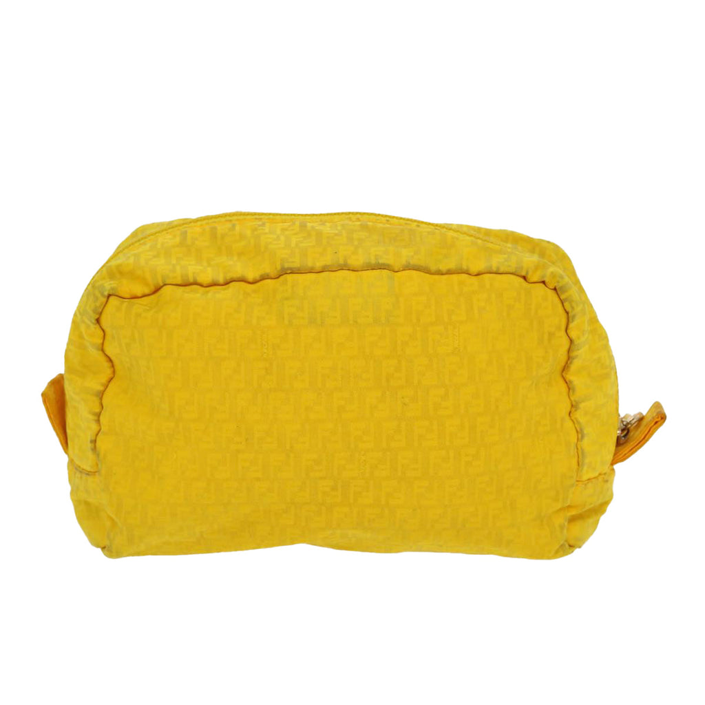 FENDI Zucchino Canvas Pouch Yellow bs4618