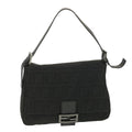 FENDI Zucca Canvas Mamma Baguette Shoulder Bag Black 2415-8BR001-019 bs4631