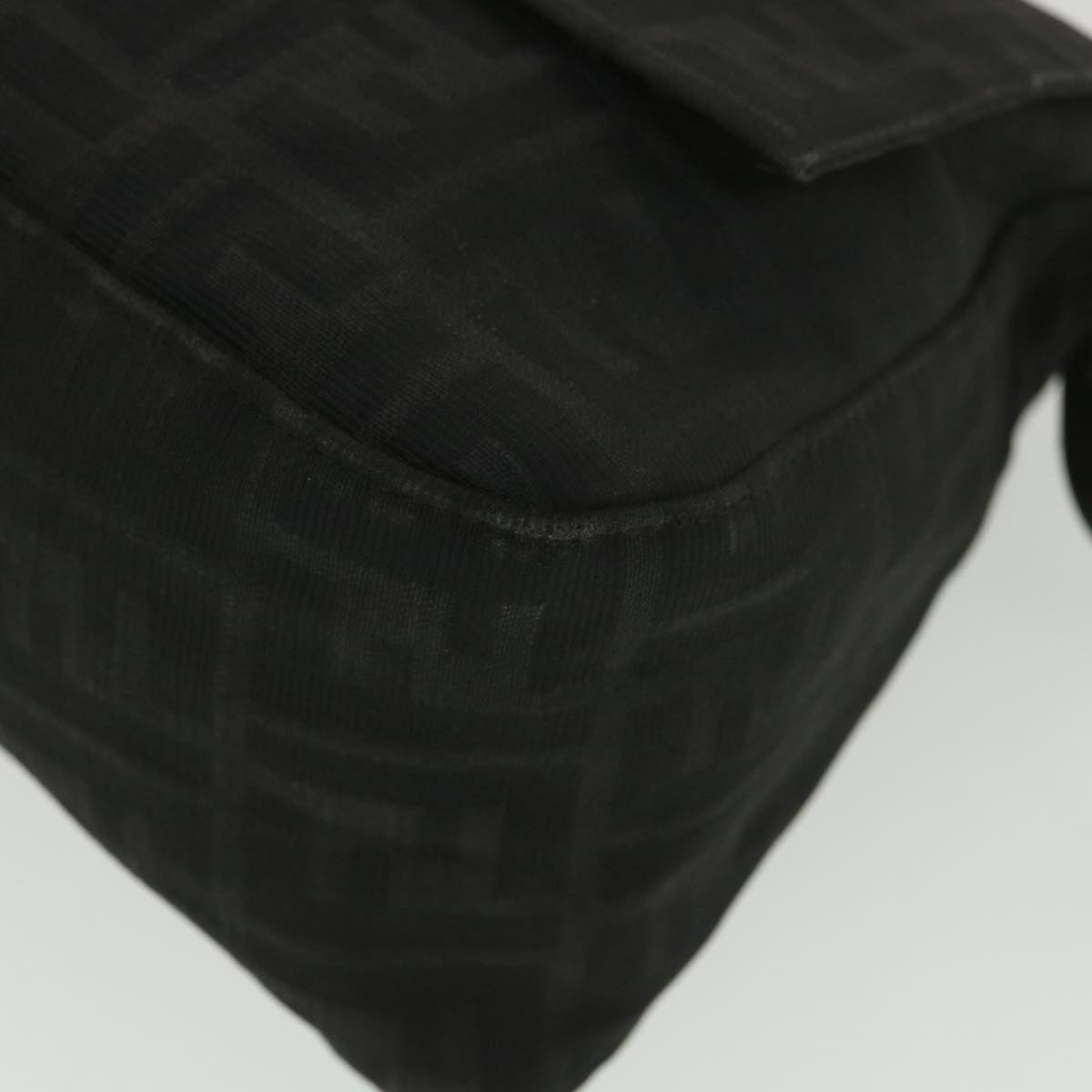 FENDI Zucca Canvas Mamma Baguette Shoulder Bag Black 2415-8BR001-019 bs4631
