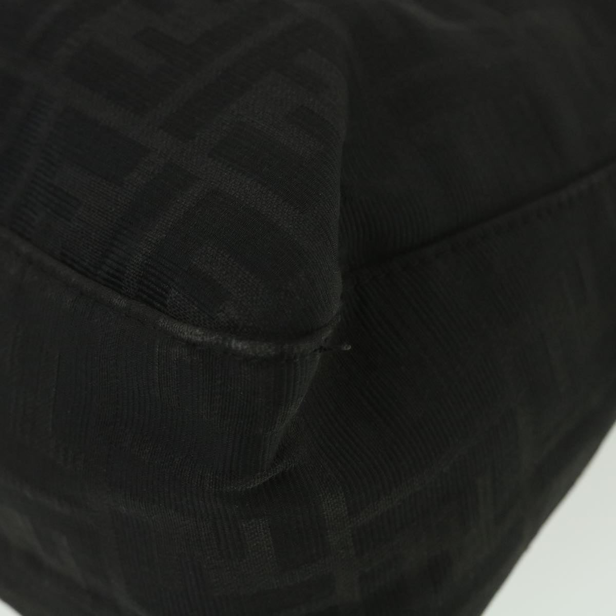 FENDI Zucca Canvas Mamma Baguette Shoulder Bag Black 2415-8BR001-019 bs4631