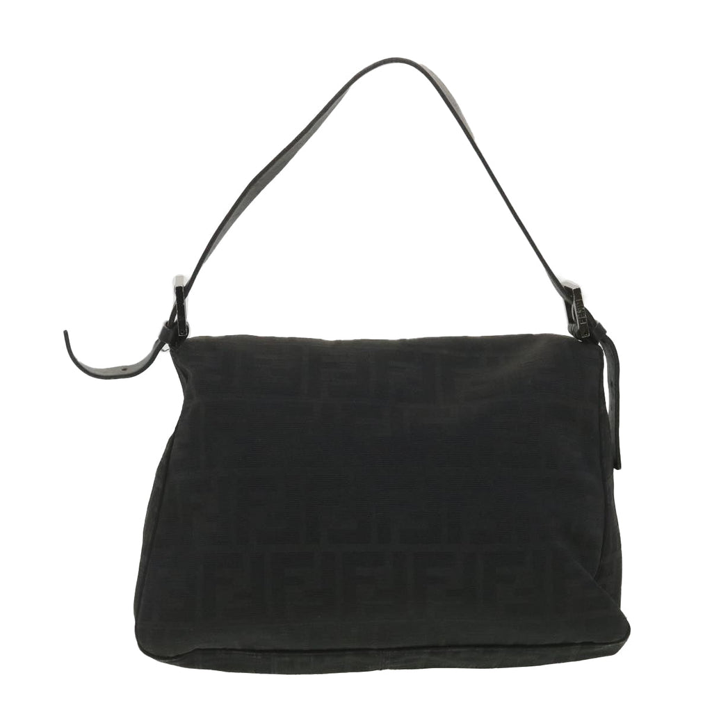 FENDI Zucca Canvas Mamma Baguette Shoulder Bag Black 2415-8BR001-019 bs4631