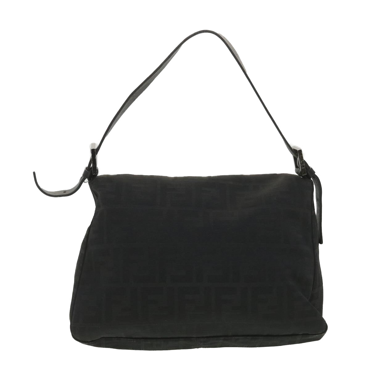 FENDI Zucca Canvas Mamma Baguette Shoulder Bag Black 2415-8BR001-019 bs4631
