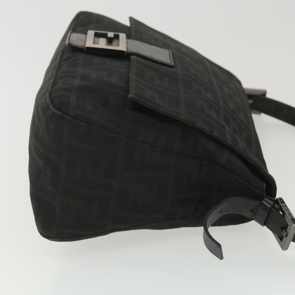 FENDI Zucca Canvas Mamma Baguette Shoulder Bag Black 2415-8BR001-019 bs4631
