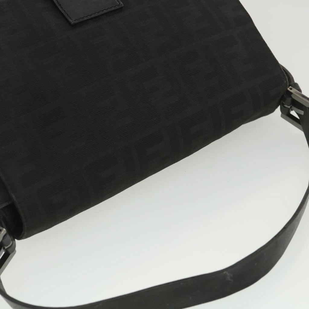 FENDI Zucca Canvas Mamma Baguette Shoulder Bag Black 2415-8BR001-019 bs4631