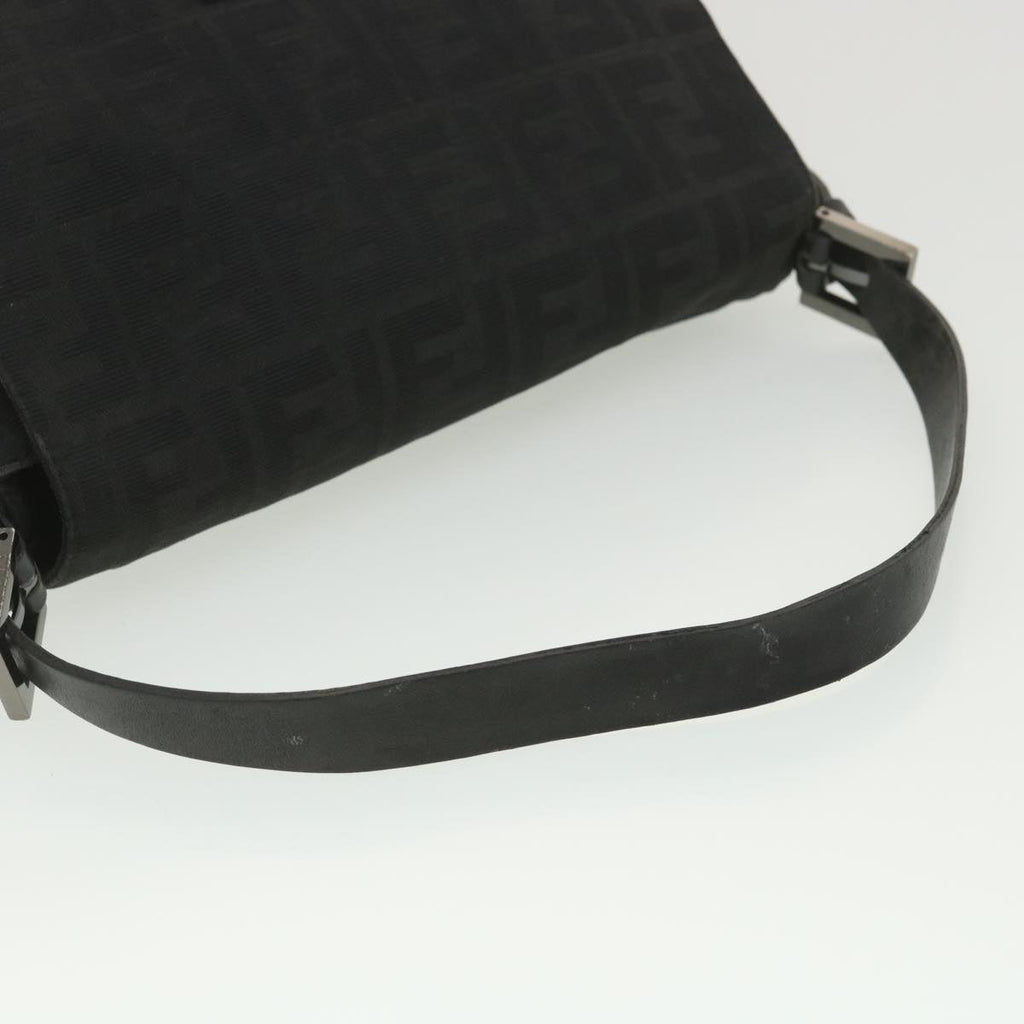 FENDI Zucca Canvas Mamma Baguette Shoulder Bag Black 2415-8BR001-019 bs4631