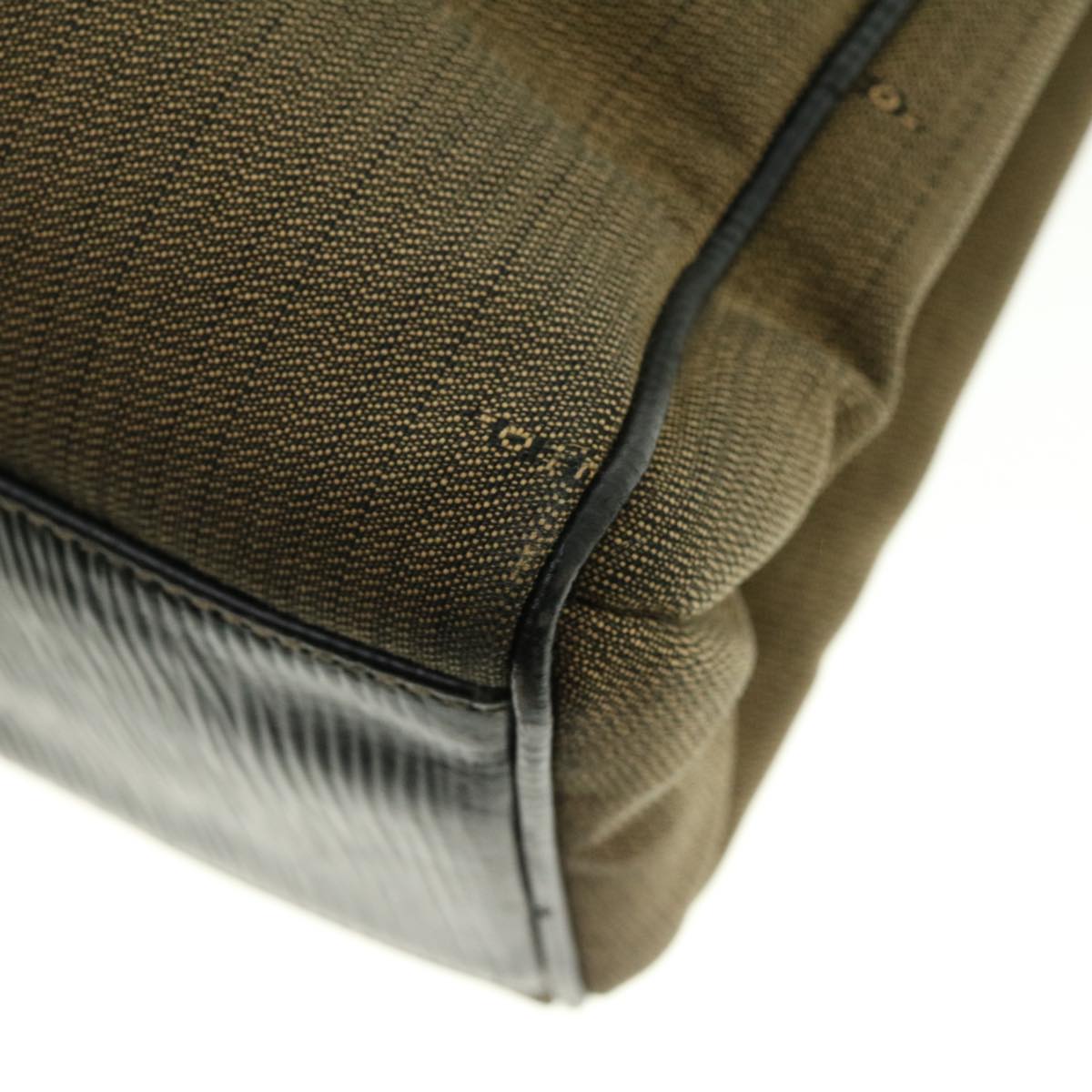 FENDI Pecan Canvas Hand Bag Brown bs4791