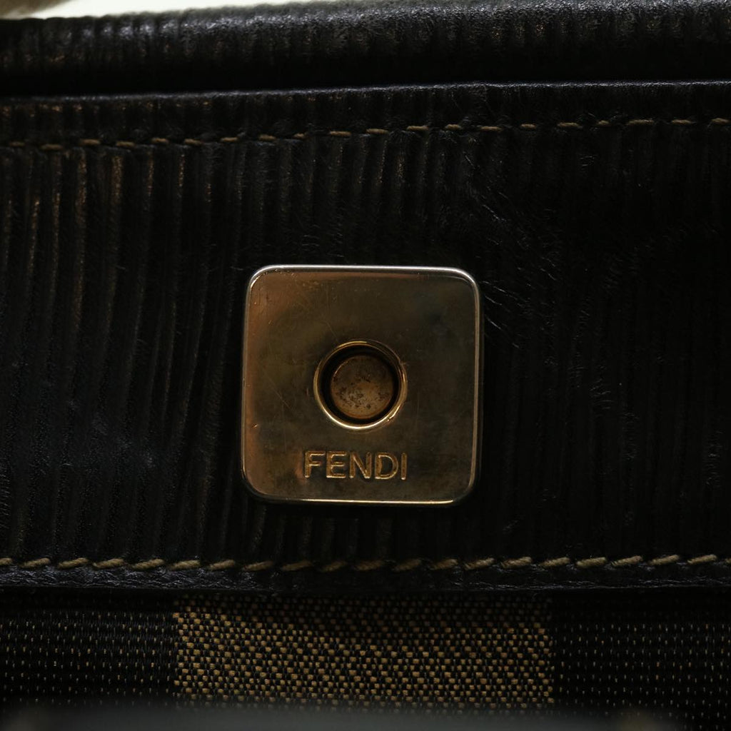 FENDI Pecan Canvas Hand Bag Brown bs4791