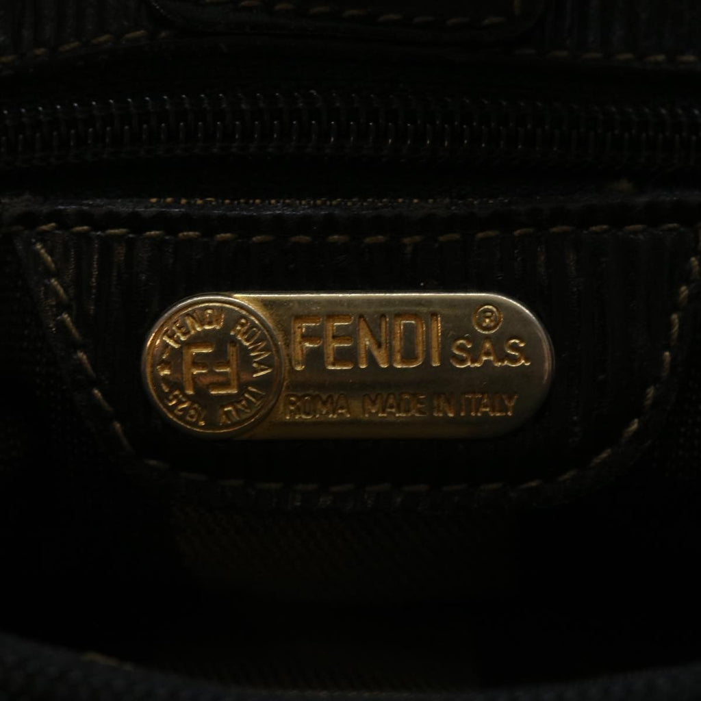 FENDI Pecan Canvas Hand Bag Brown bs4791