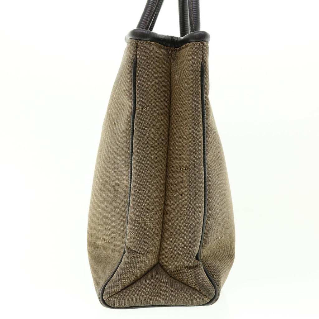 FENDI Pecan Canvas Hand Bag Brown bs4791