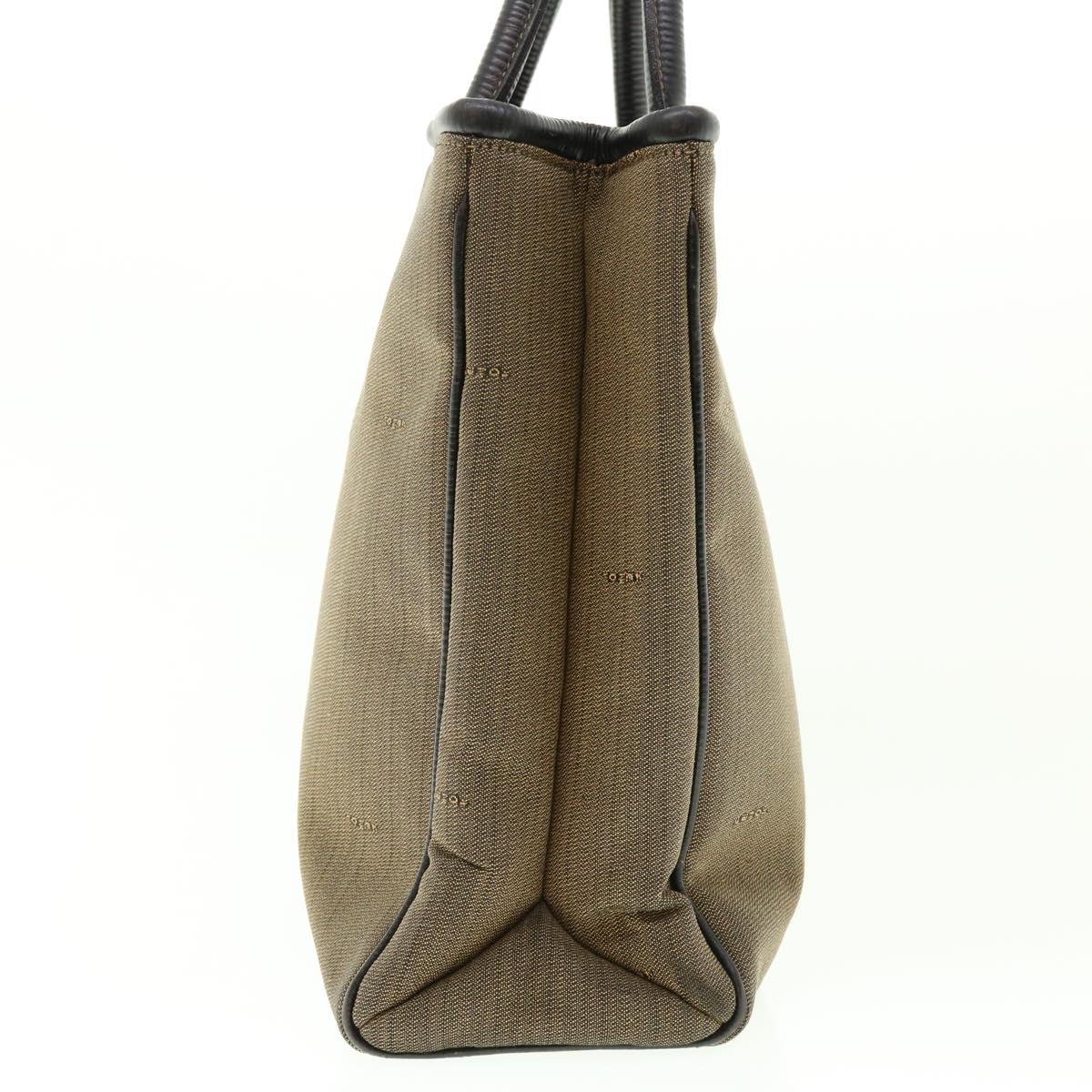 FENDI Pecan Canvas Hand Bag Brown bs4791