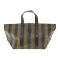 FENDI Pecan Canvas Tote Bag Brown Black bs4792