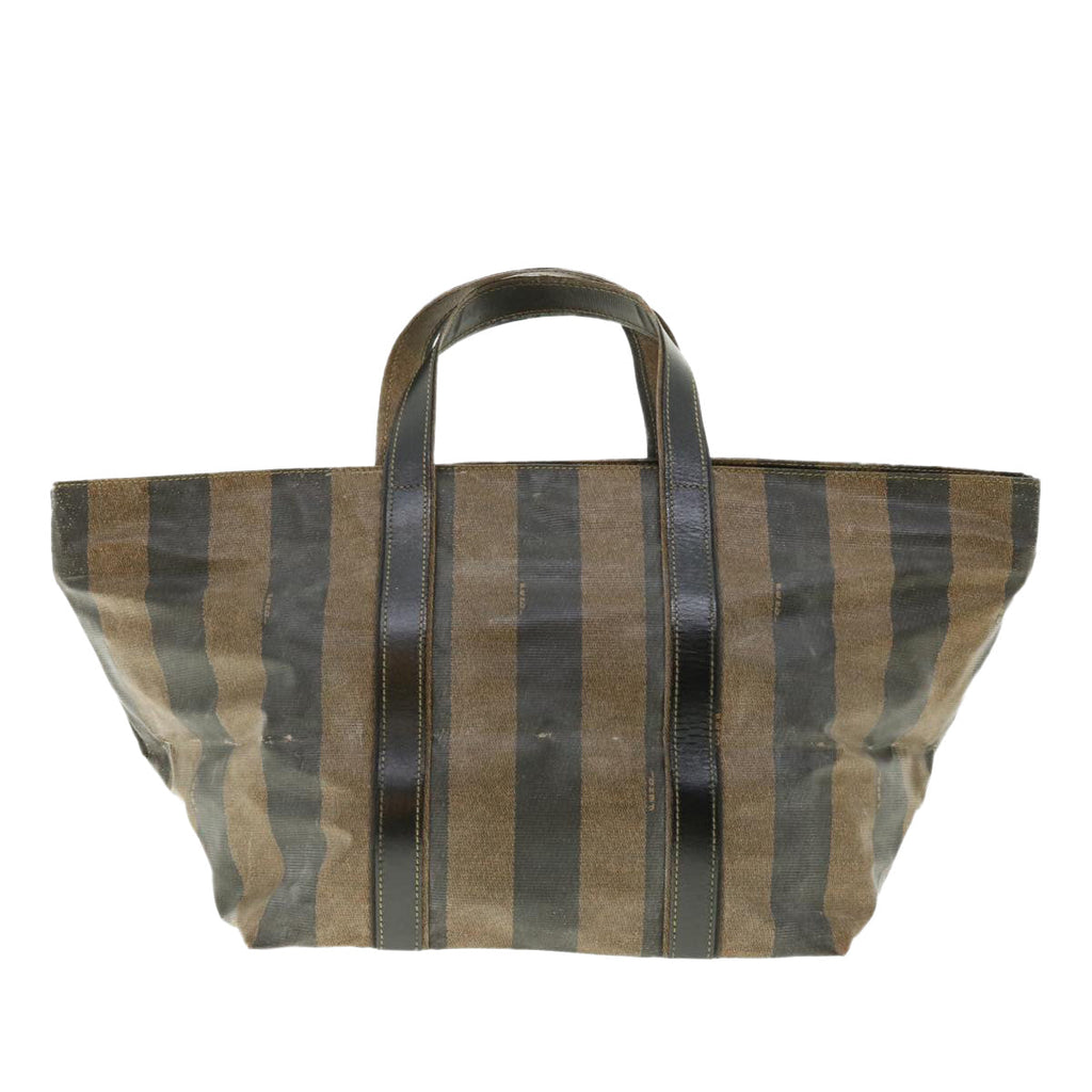 FENDI Pecan Canvas Tote Bag Brown Black bs4792