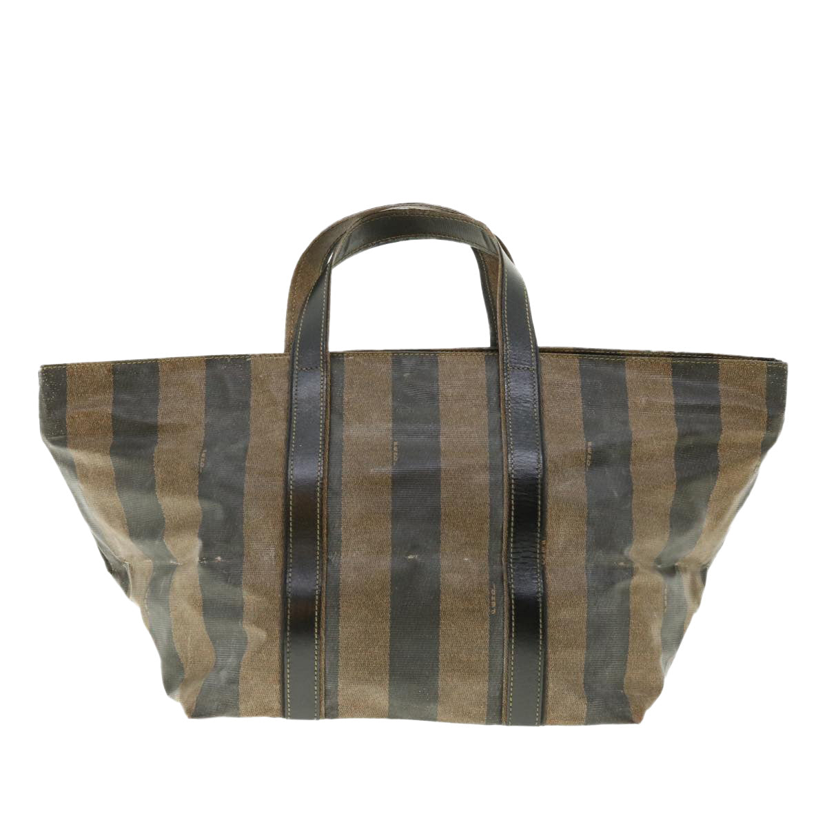 FENDI Pecan Canvas Tote Bag Brown Black bs4792