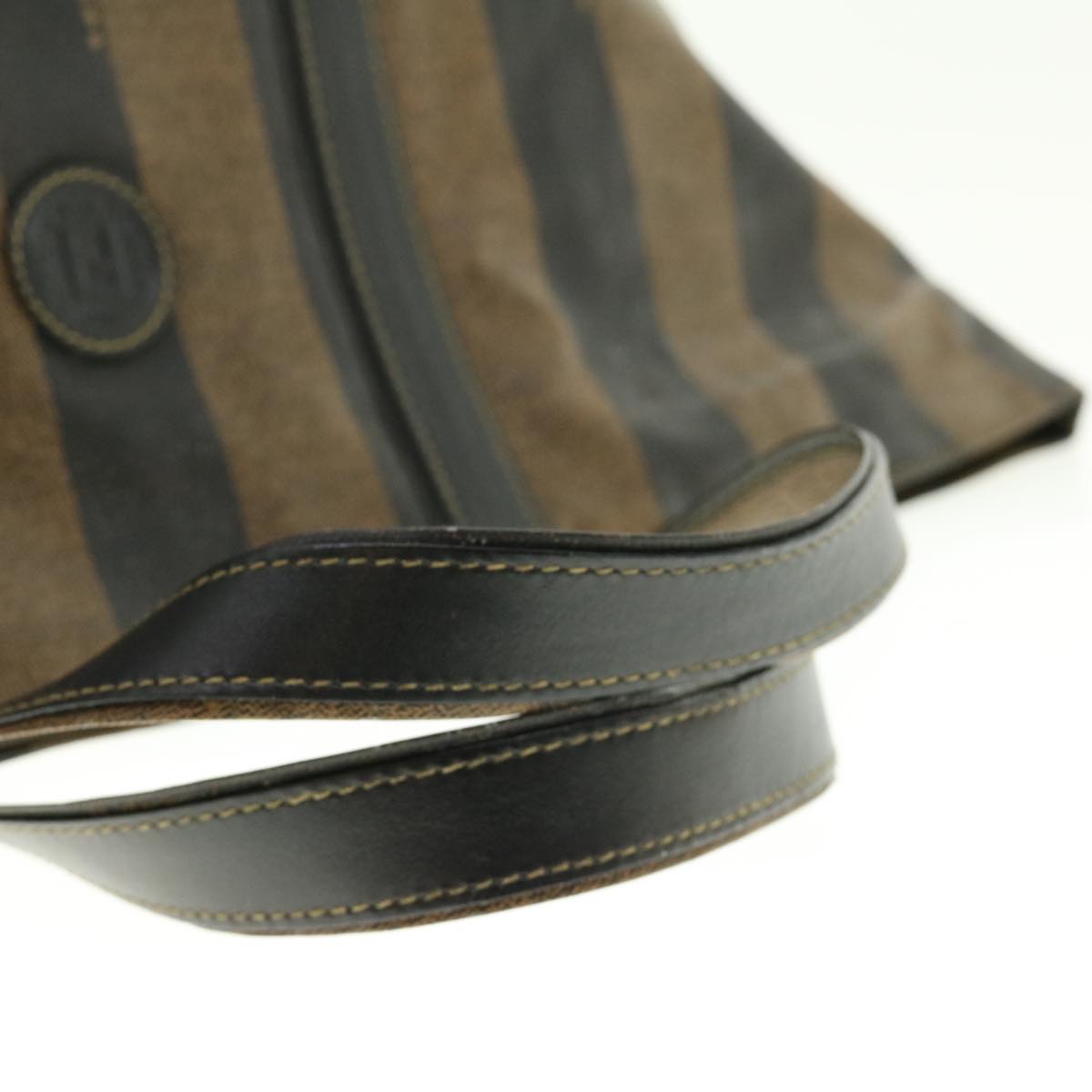 FENDI Pecan Canvas Tote Bag Brown Black bs4792