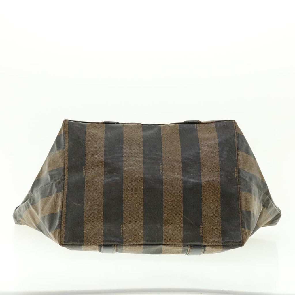 FENDI Pecan Canvas Tote Bag Brown Black bs4792