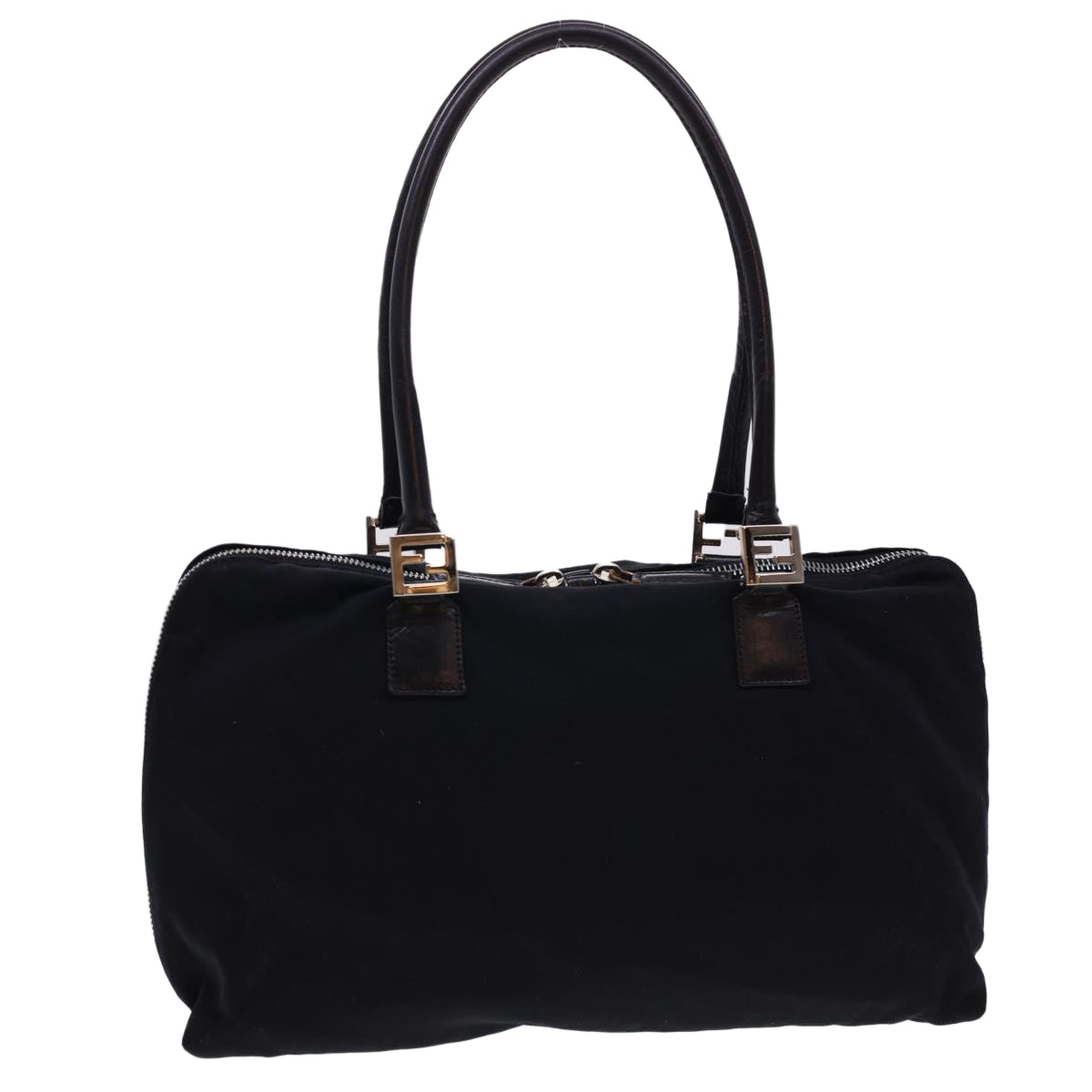 FENDI Hand Bag Nylon Black bs4809