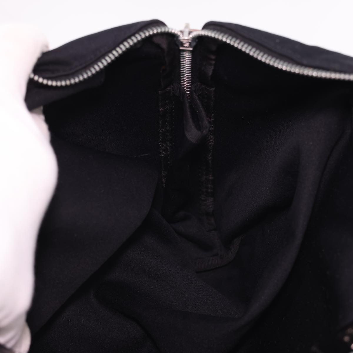 FENDI Hand Bag Nylon Black bs4809