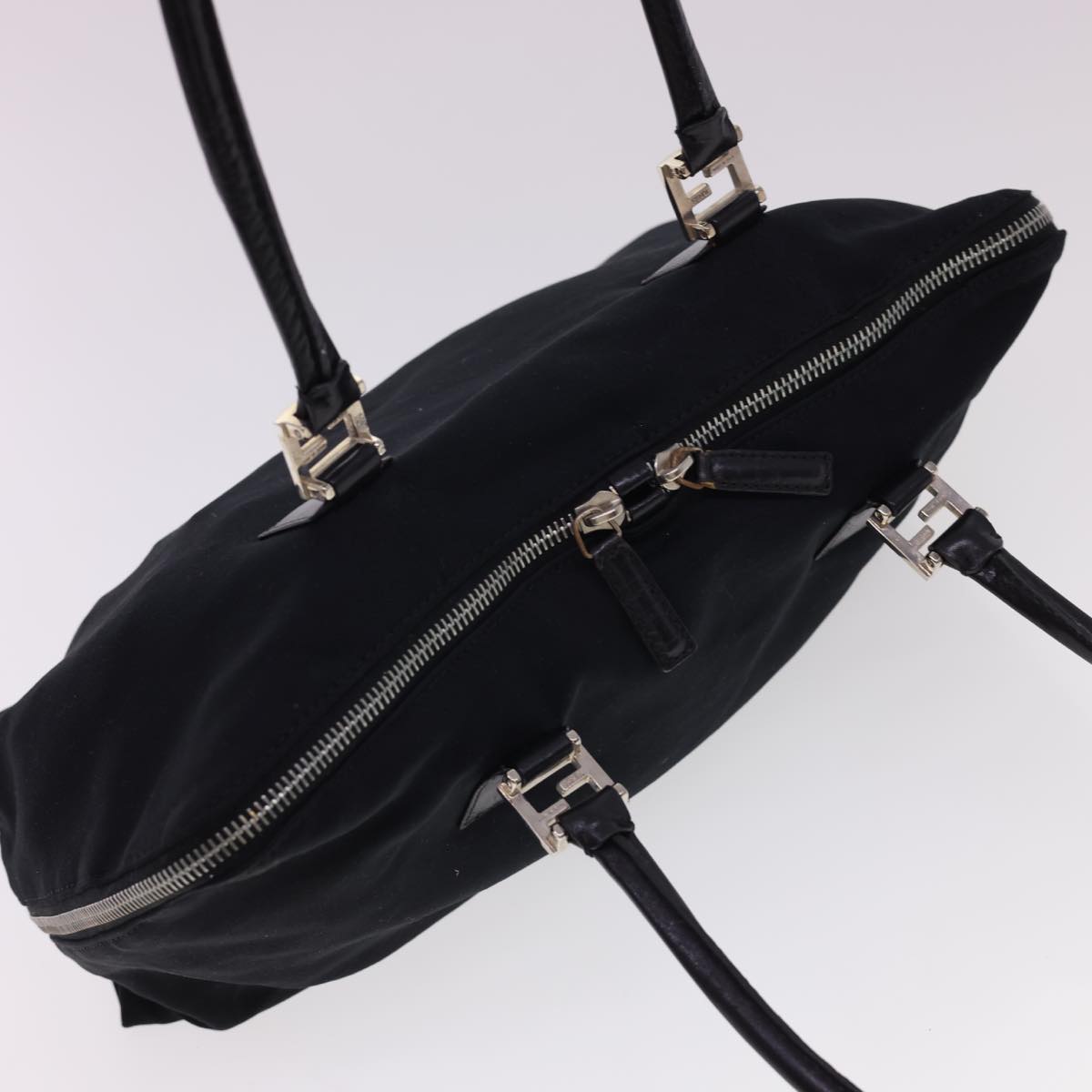 FENDI Hand Bag Nylon Black bs4809