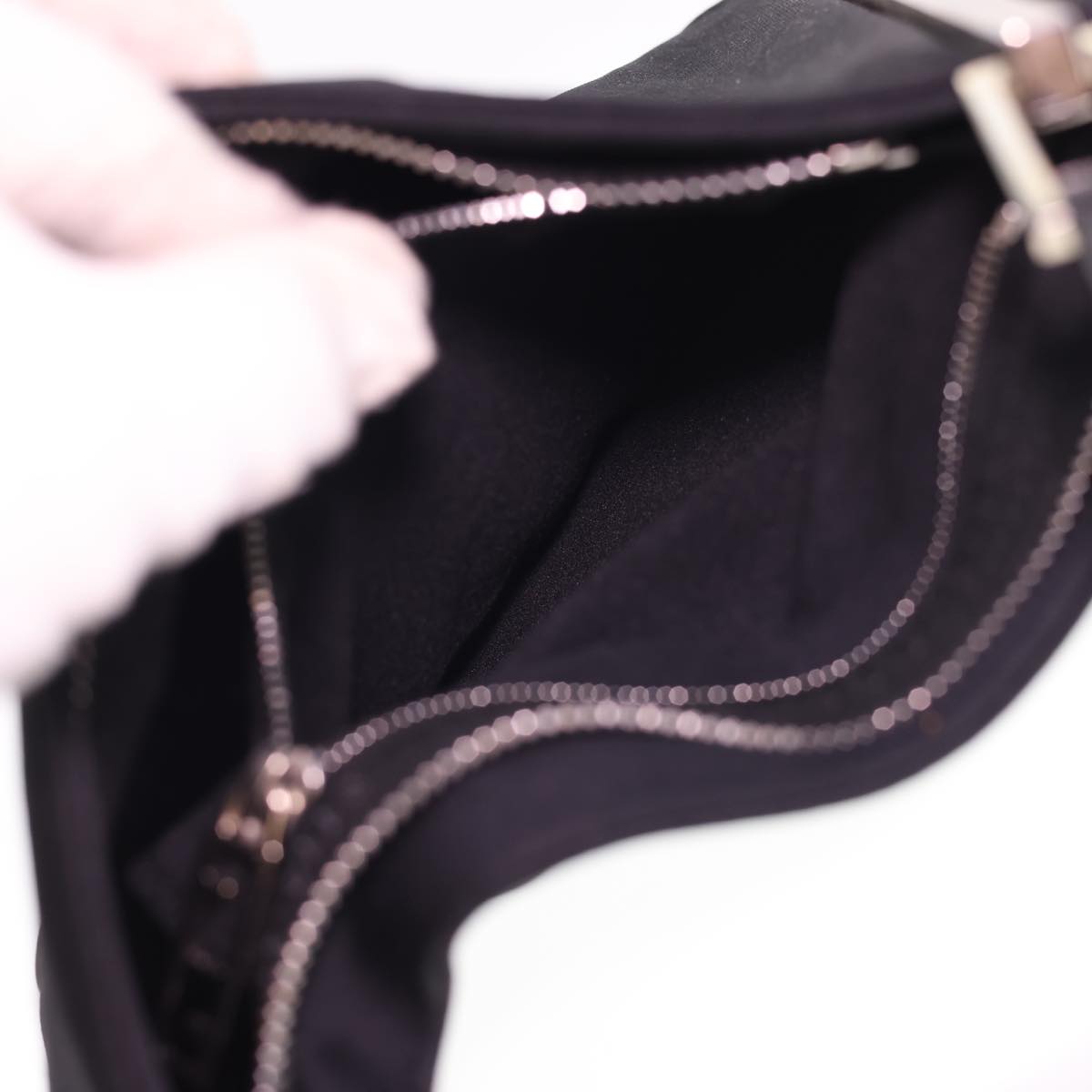 FENDI Shoulder Bag Nylon Black bs4810