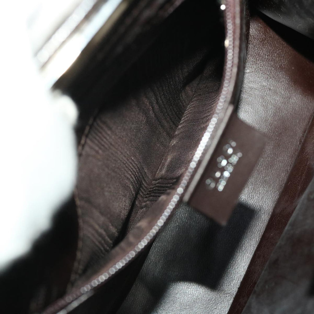 GUCCI Shoulder Bag Leather Brown 001-3043-002113 bs4814