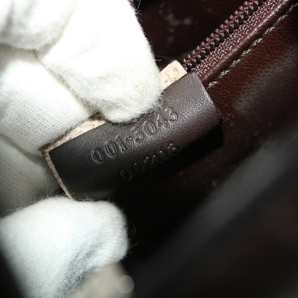 GUCCI Shoulder Bag Leather Brown 001-3043-002113 bs4814