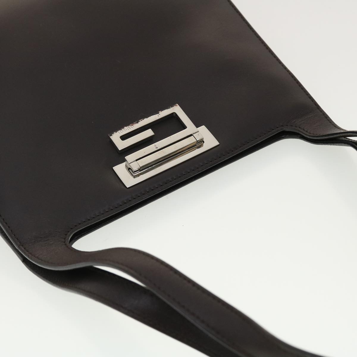 GUCCI Shoulder Bag Leather Brown 001-3043-002113 bs4814