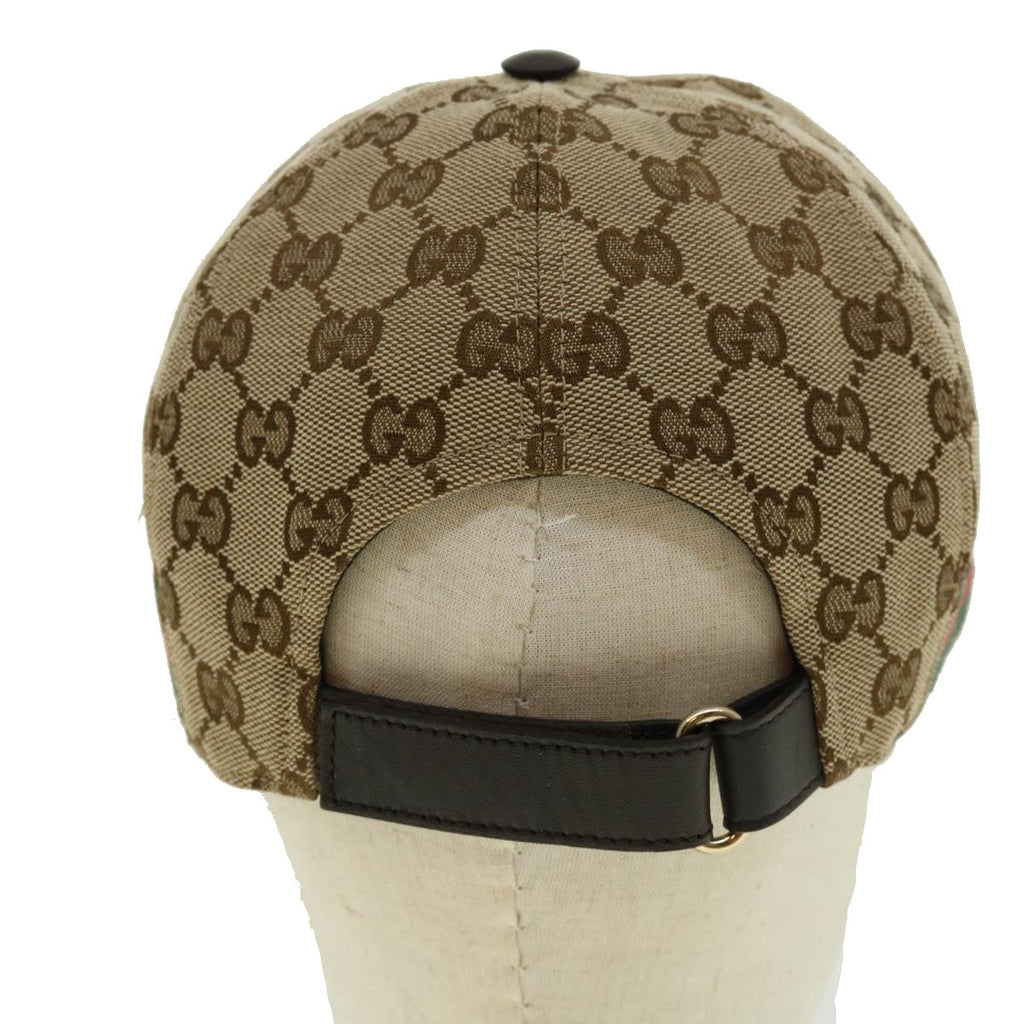 GUCCI GG Canvas Cap L Beige 200035 bs4818