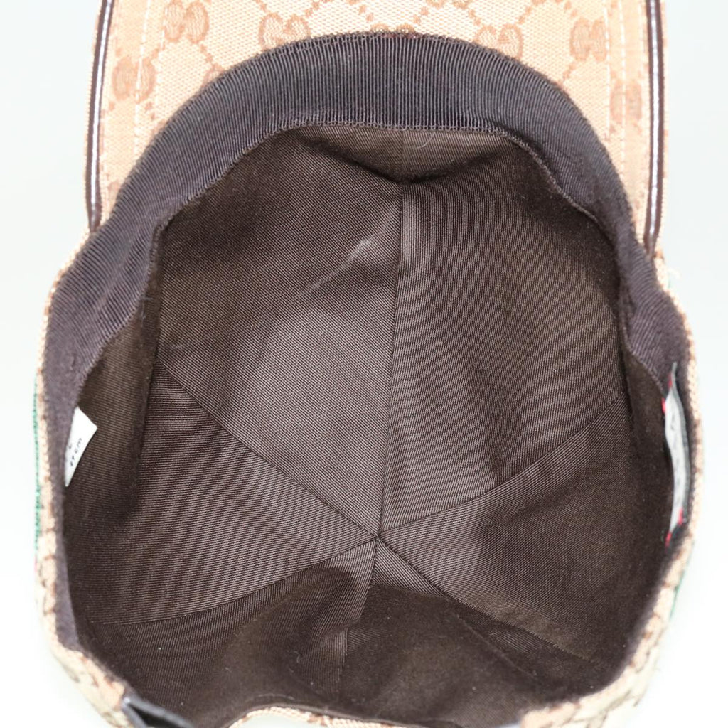 GUCCI GG Canvas Cap L Beige 200035 bs4818