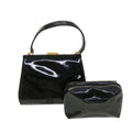 GUCCI Pouch Hand Bag Patent 2Set Black bs4845